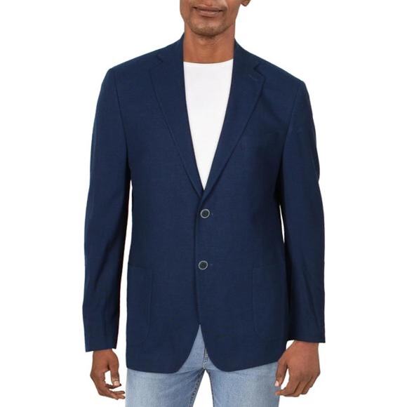 NWOT MICHAEL KORS Sport Coat Blazer Jacket Men 40R Navy Single Breasted - Picture 1 of 5